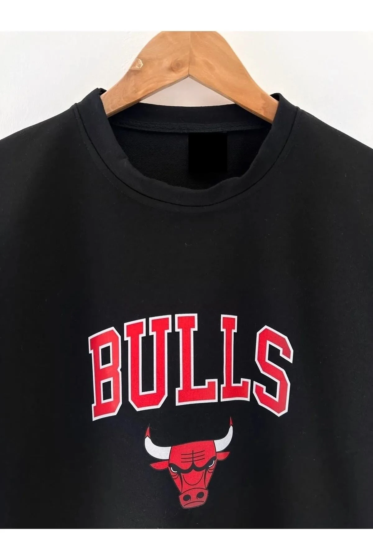 Bulls Erkek Oversize Baskılı Pamuklu Bisiklet Yaka Kısa Kollu T-shirt
