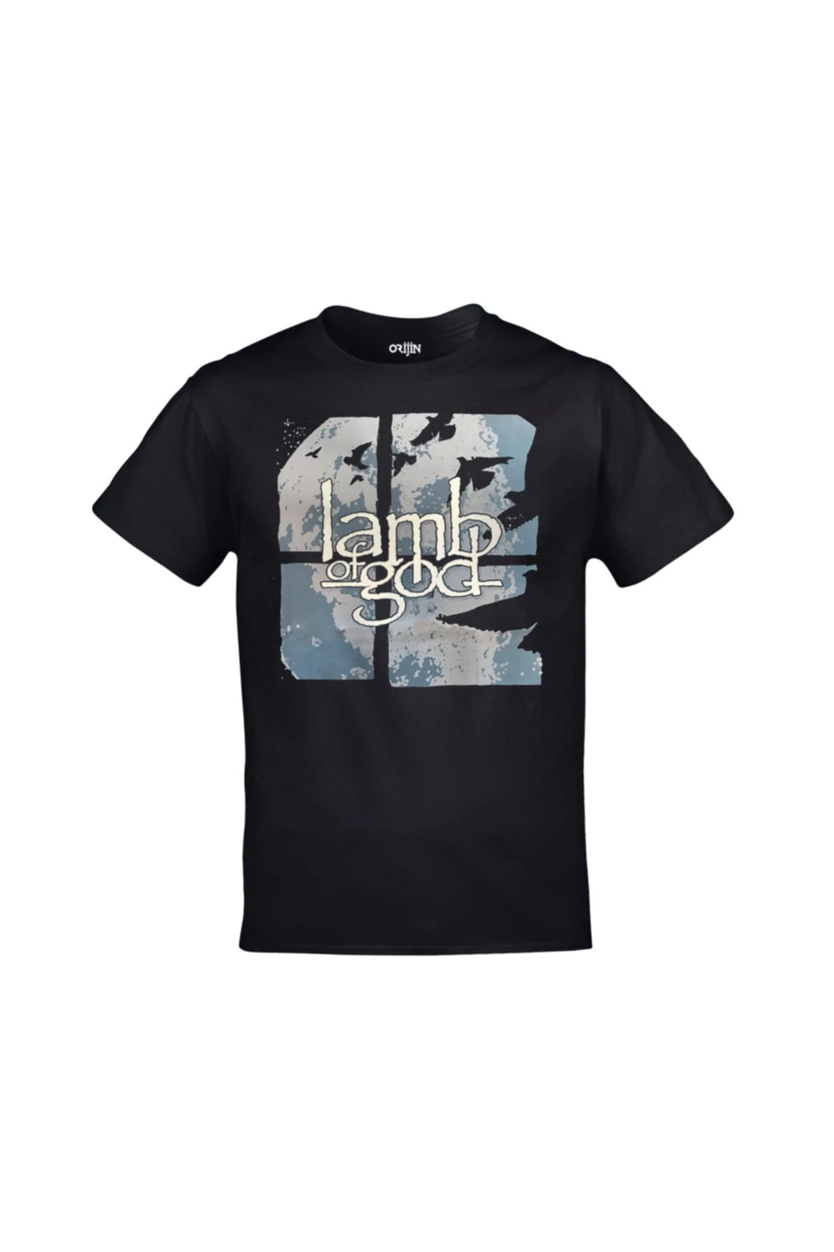 Unisex Siyah Lamb Of God The Duke Baskılı Tshirt