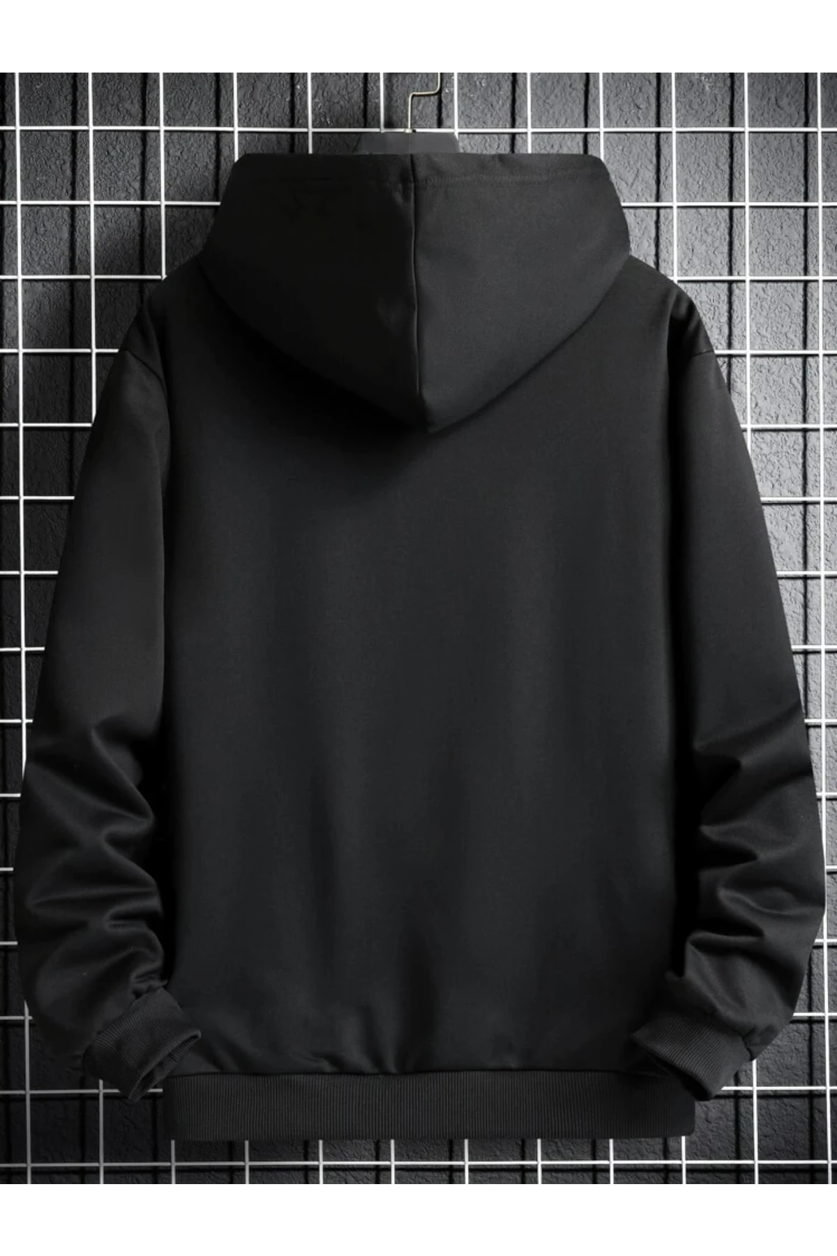 Oversize Unisex Big Friday Plan Baskılı 3 Iplik Kalın %100 Pamuk Kapüşonlu Sweatshirt