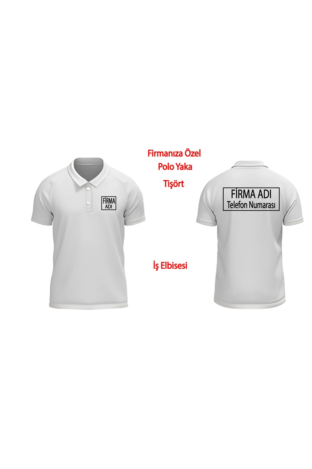 Kişiye Özel Firma Kurumsal Baskılı Polo Yaka Ter Geçirmeyen 1. Sınıf Polo Yaka Tişört