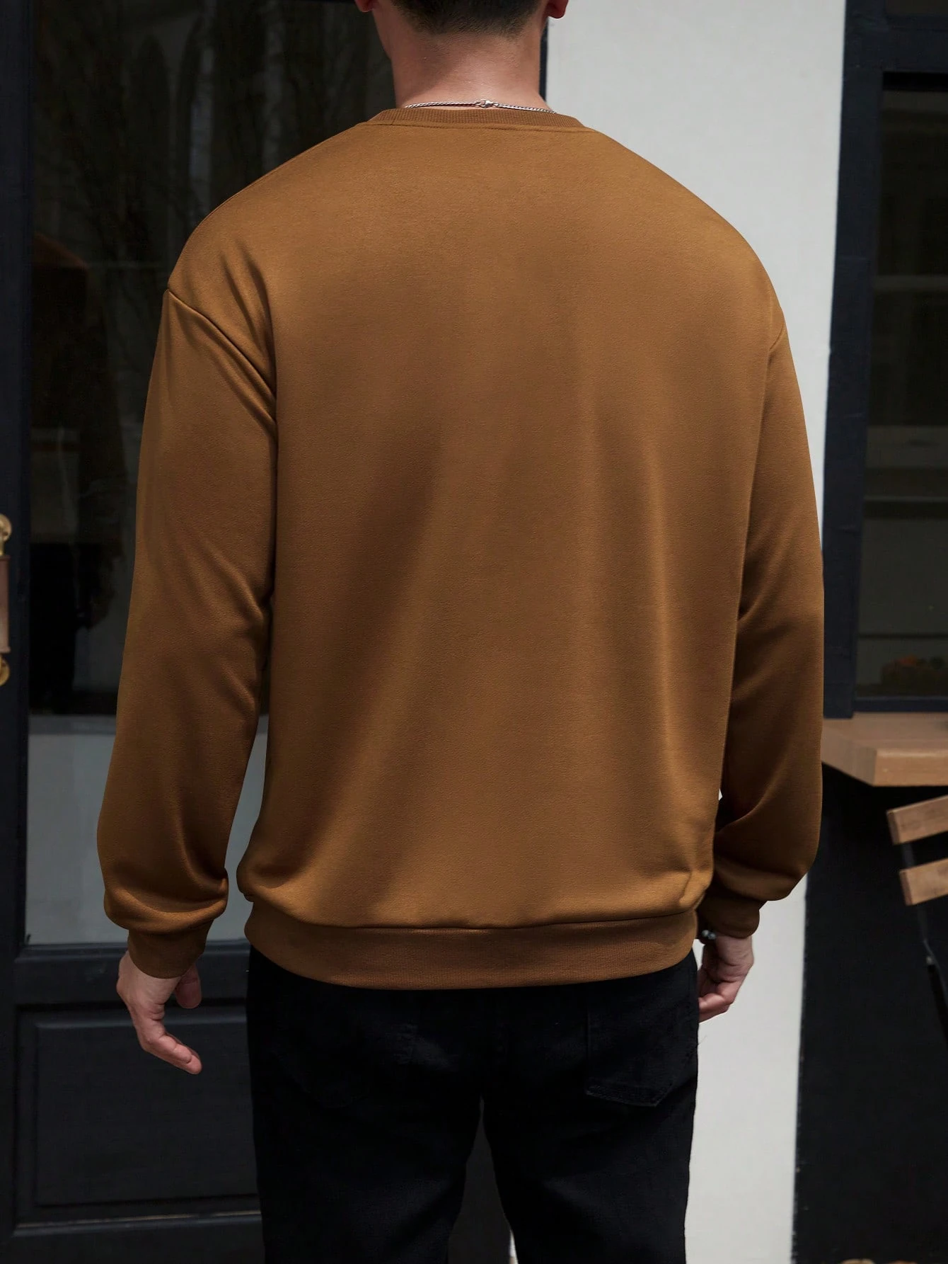 TRUST NO ONE TASARIM SWEATSHIRT - kahverengi