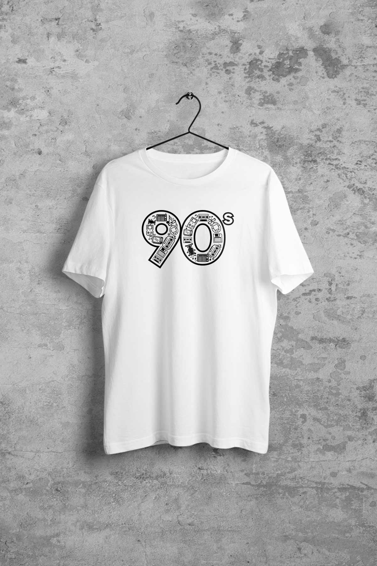 90's Kadın Beyaz Tshirt