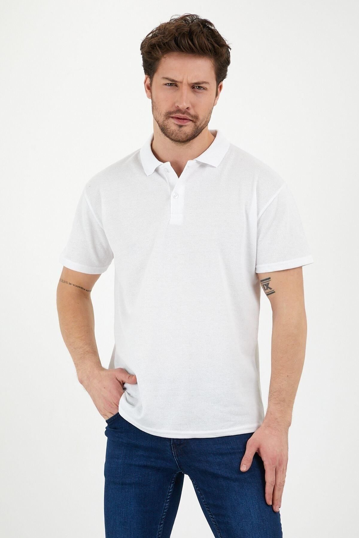 Erkek Siyah Polo Yaka Lakost T-shirt