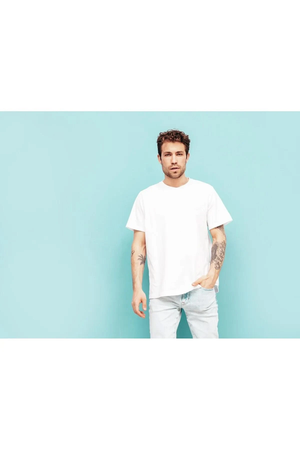 Kişiye Özel Baskılı Unisex Oversize Tişört (Ön Göğüs Baskı)