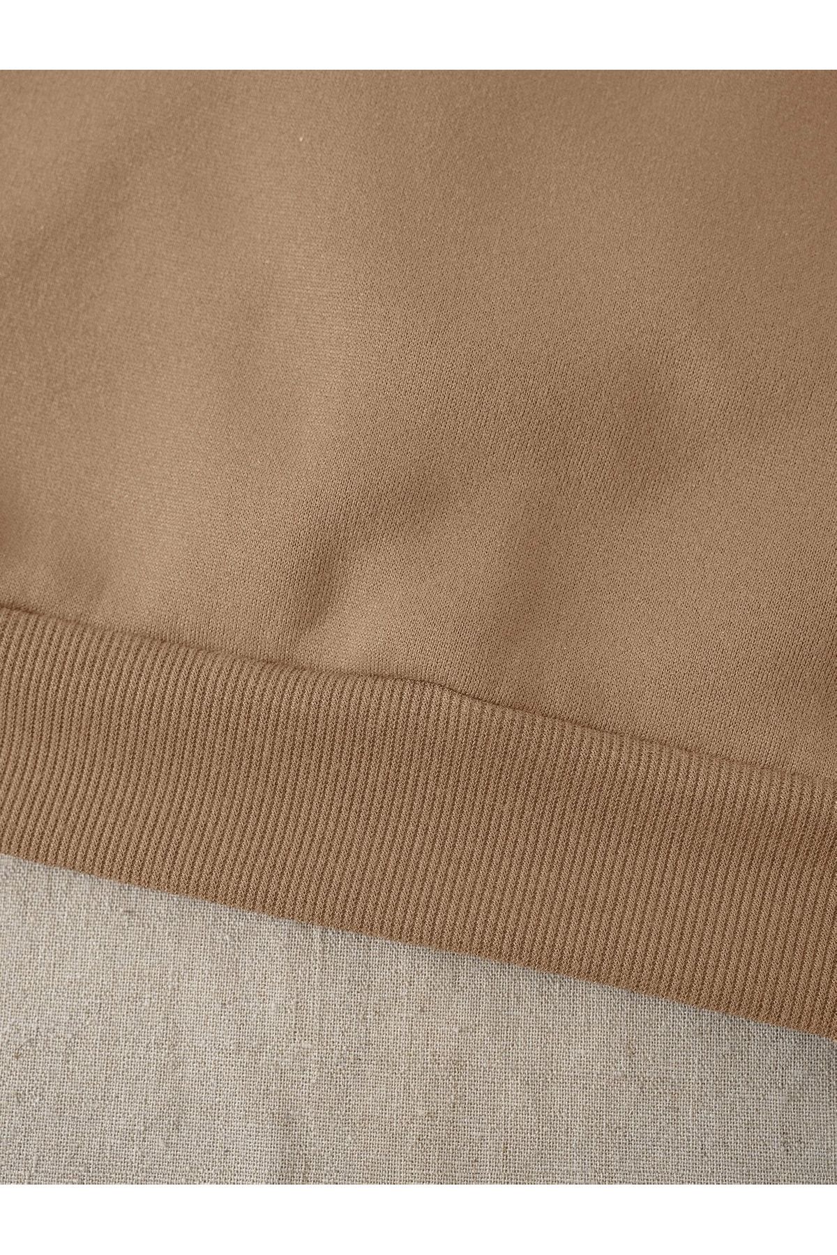 Unisex Kadın/Erkek Brooklyn Özel Renkli Oversize Bisiklet Yaka Pamuklu Sweatshirt