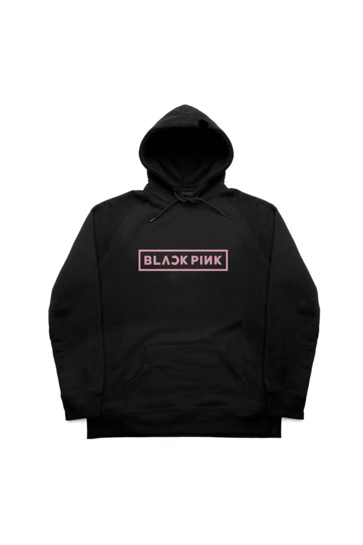 Unisex Siyah Blackpink Kapşonlu Sweatshirt Hoodie
