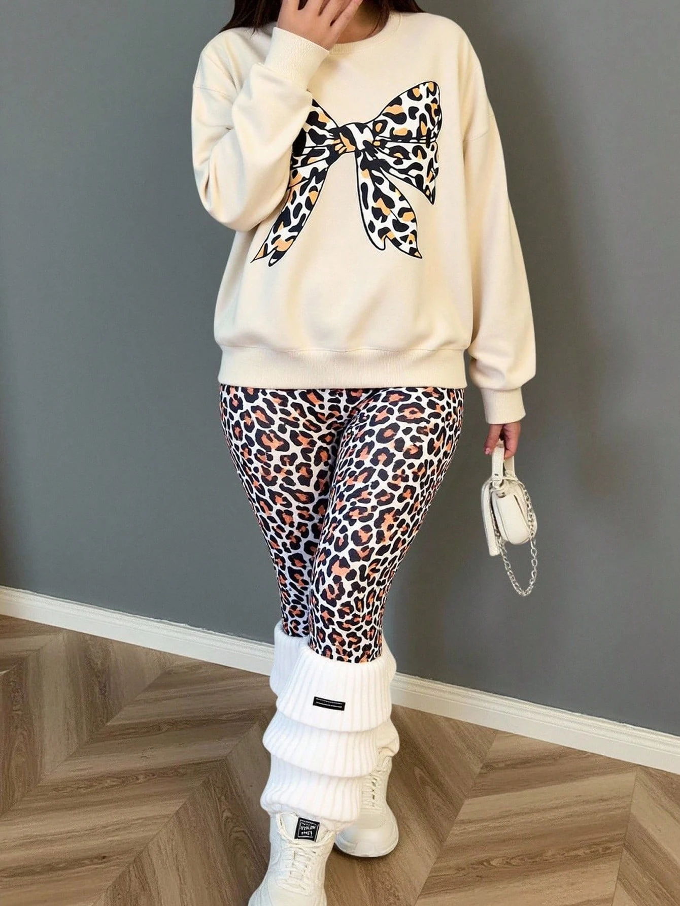 LEOPAR KURDELE DESEN - bej