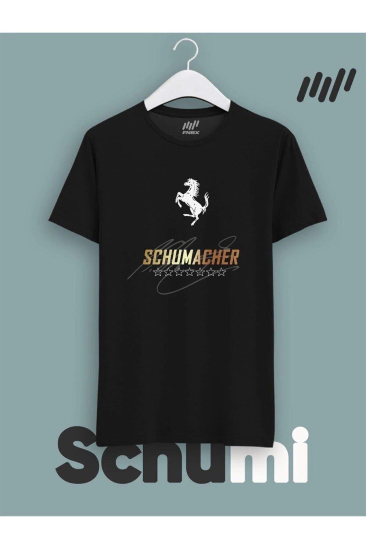 Michael Schumacher Premium Altın Parlak T-shirt