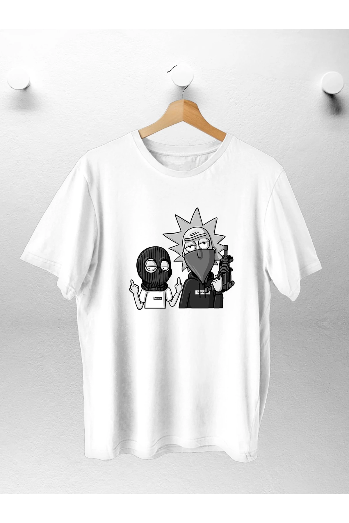 Rick Gangsta Baskılı Oversıze Tshirt