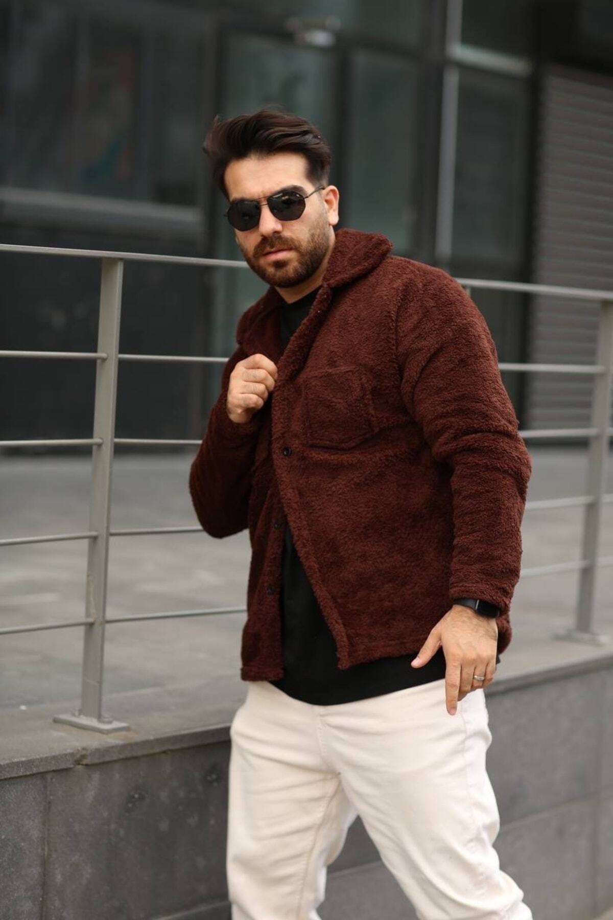 Erkek Kalın Peluş Gömlek