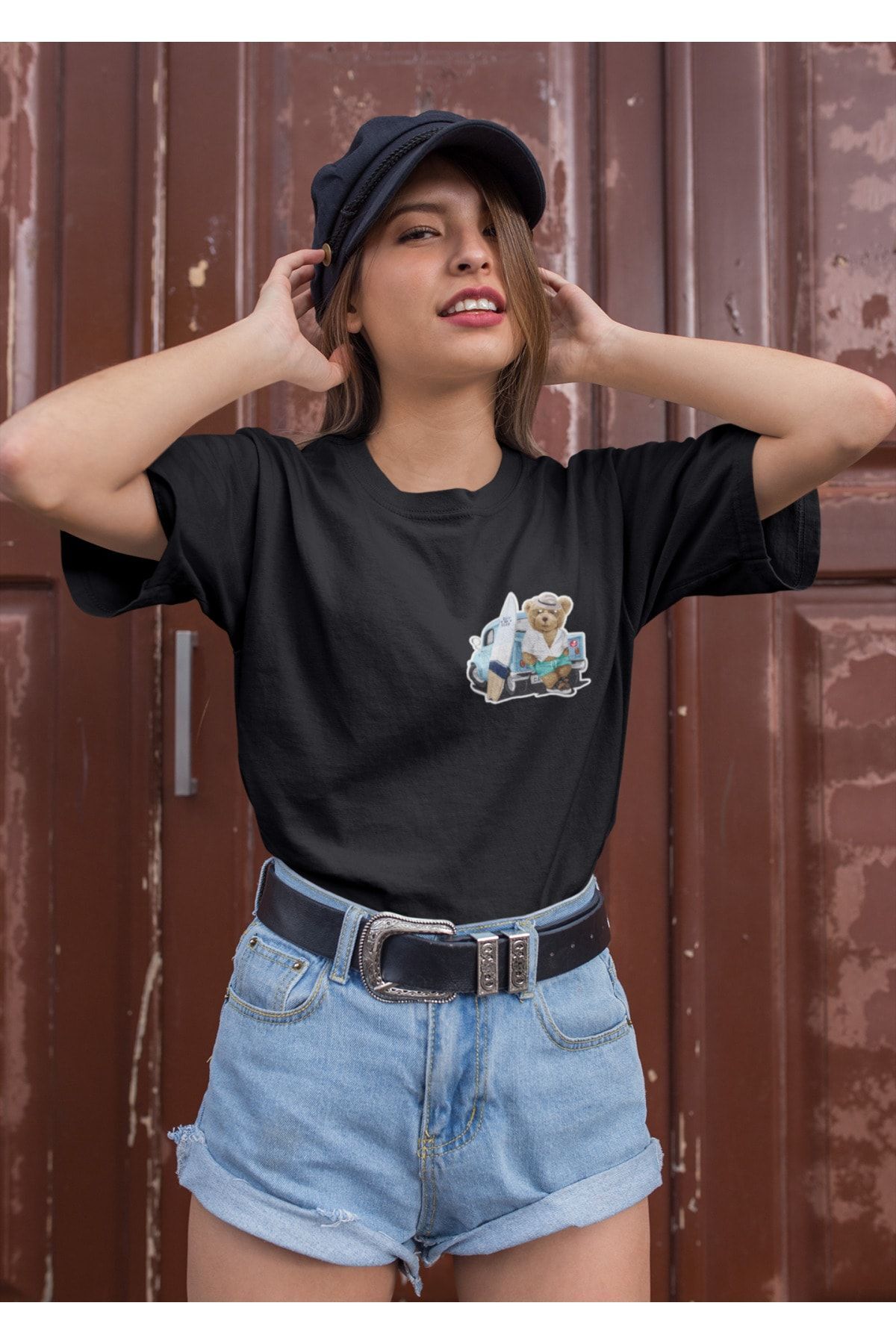 ÜNİSEX REGULAR Baskılı Siyah T-shirt