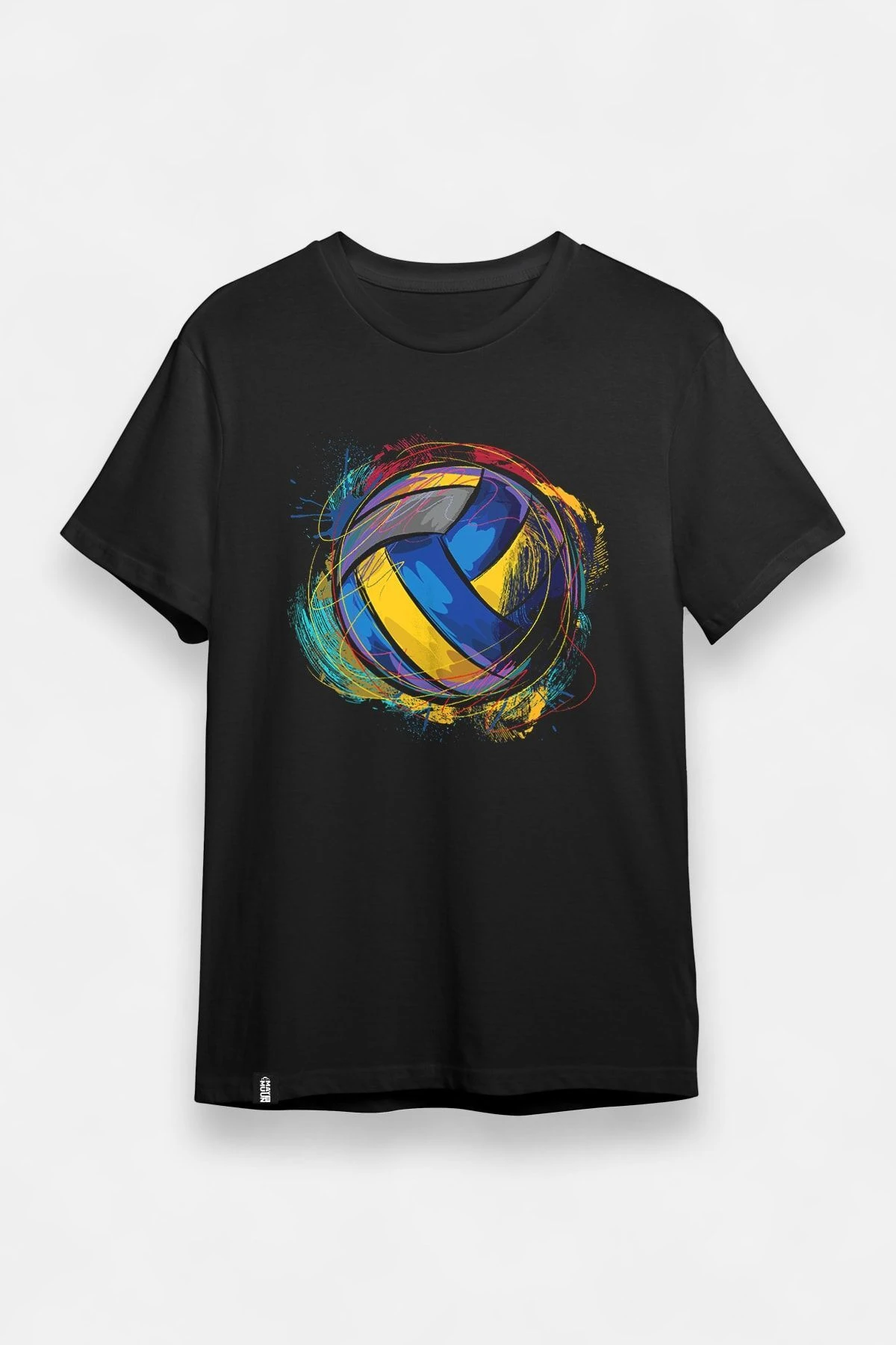 Unisex Voleybol Temalı Baskılı Tişört T-SHİRT