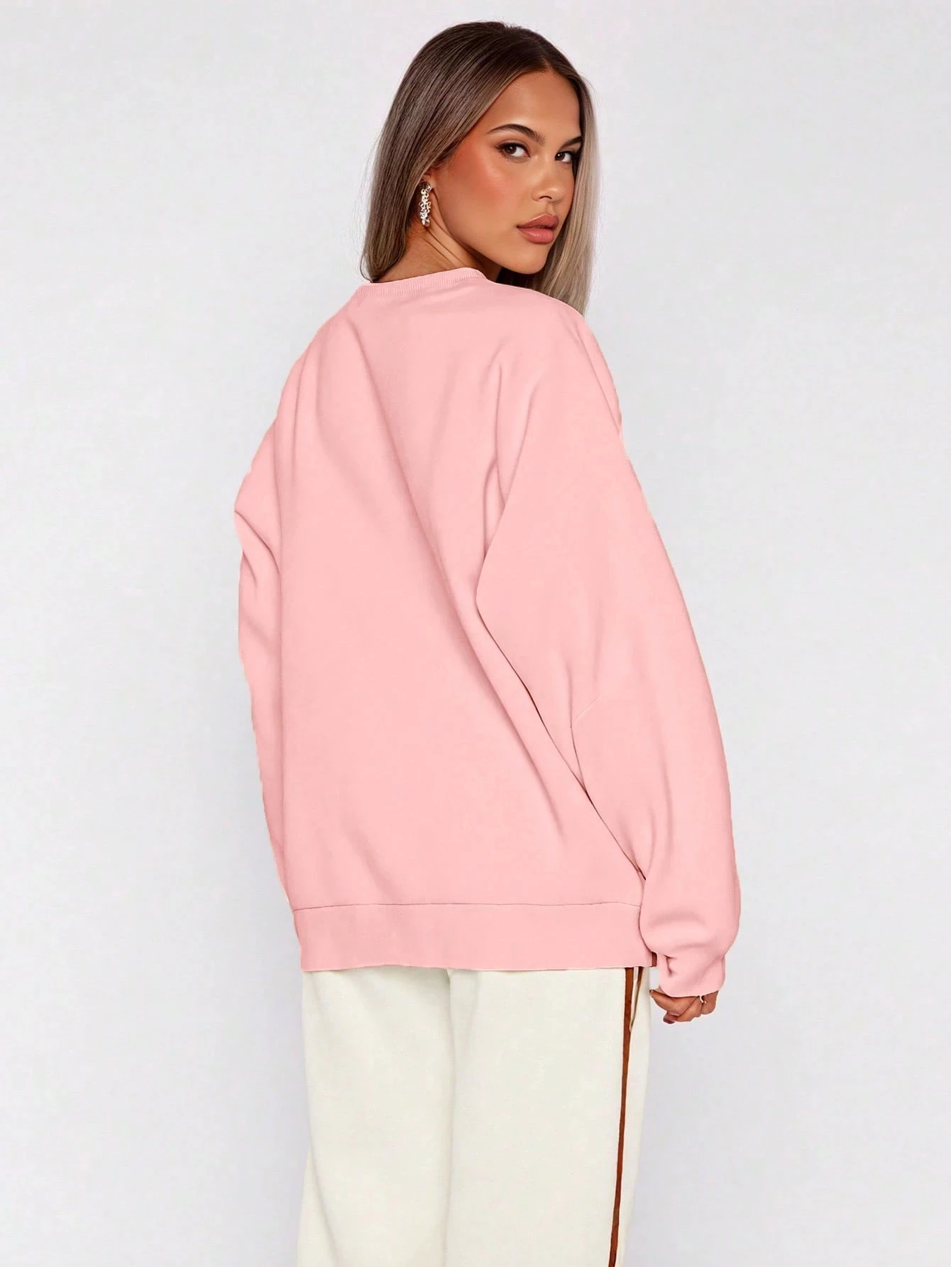 GÜMÜŞ KURDELE SWEATSHIRT - pembe