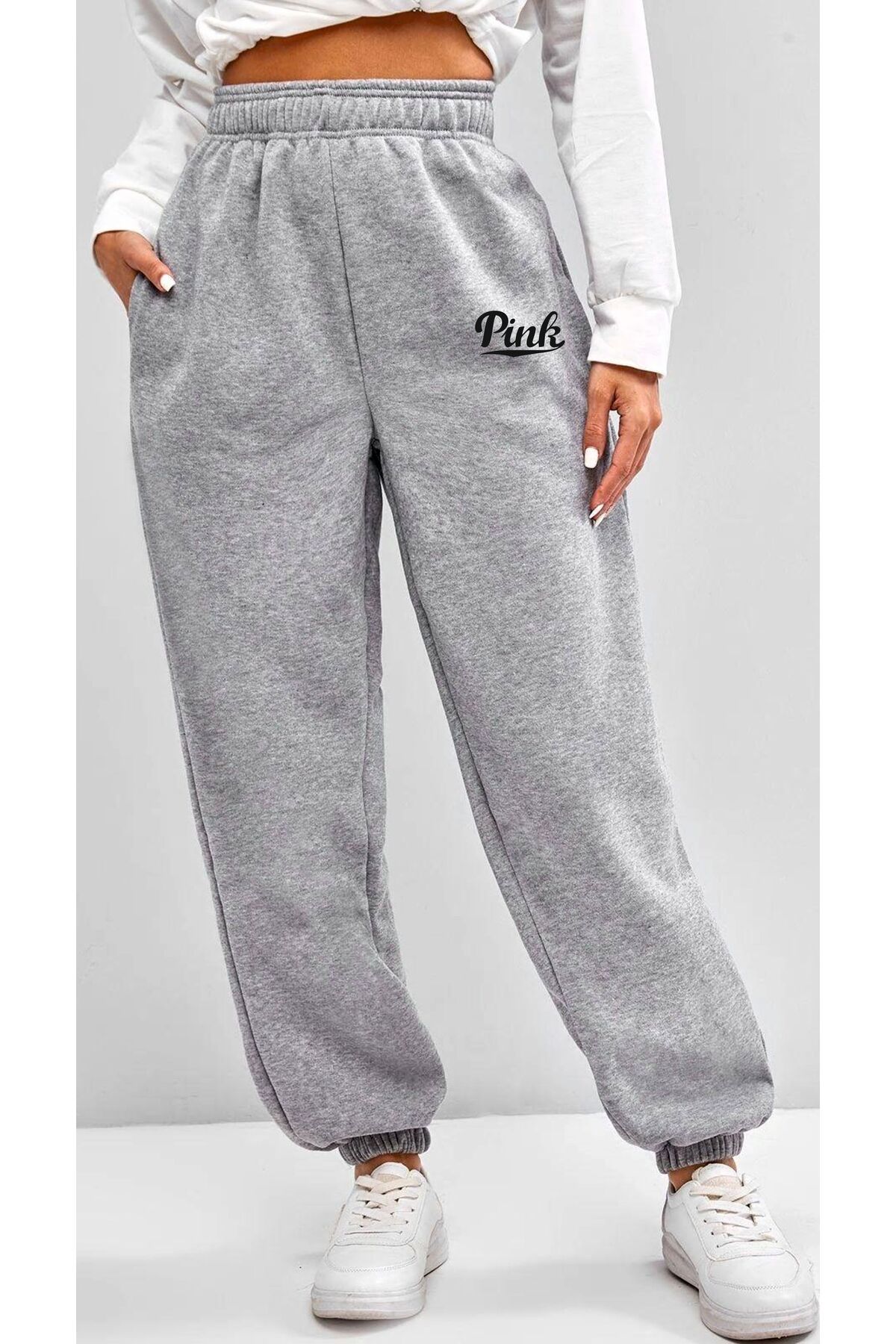 pink unisex Basic Eşofman Altı