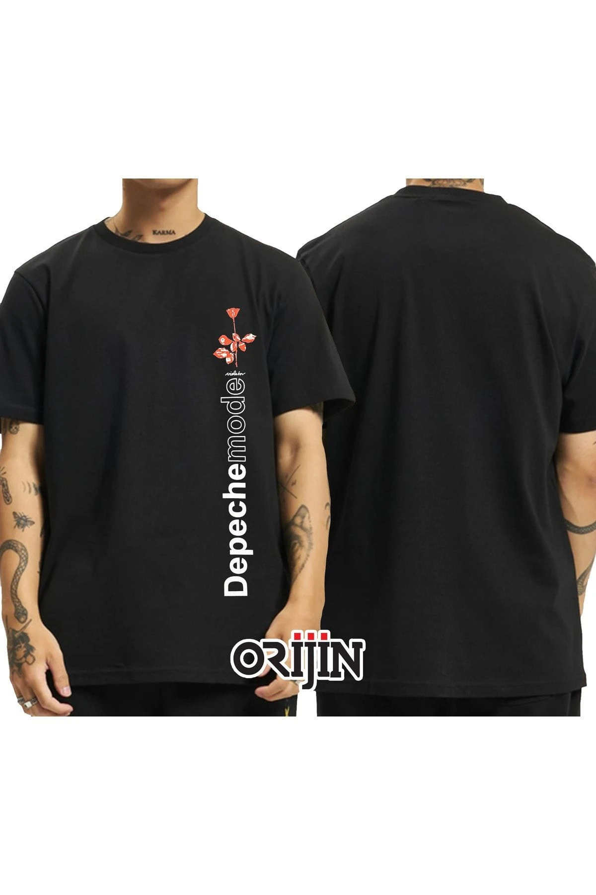 Depeche Mode Violator Baskılı Unisex Siyah Tshirt