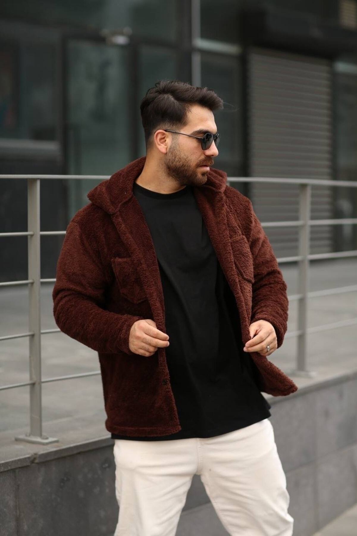 Erkek Kalın Peluş Gömlek
