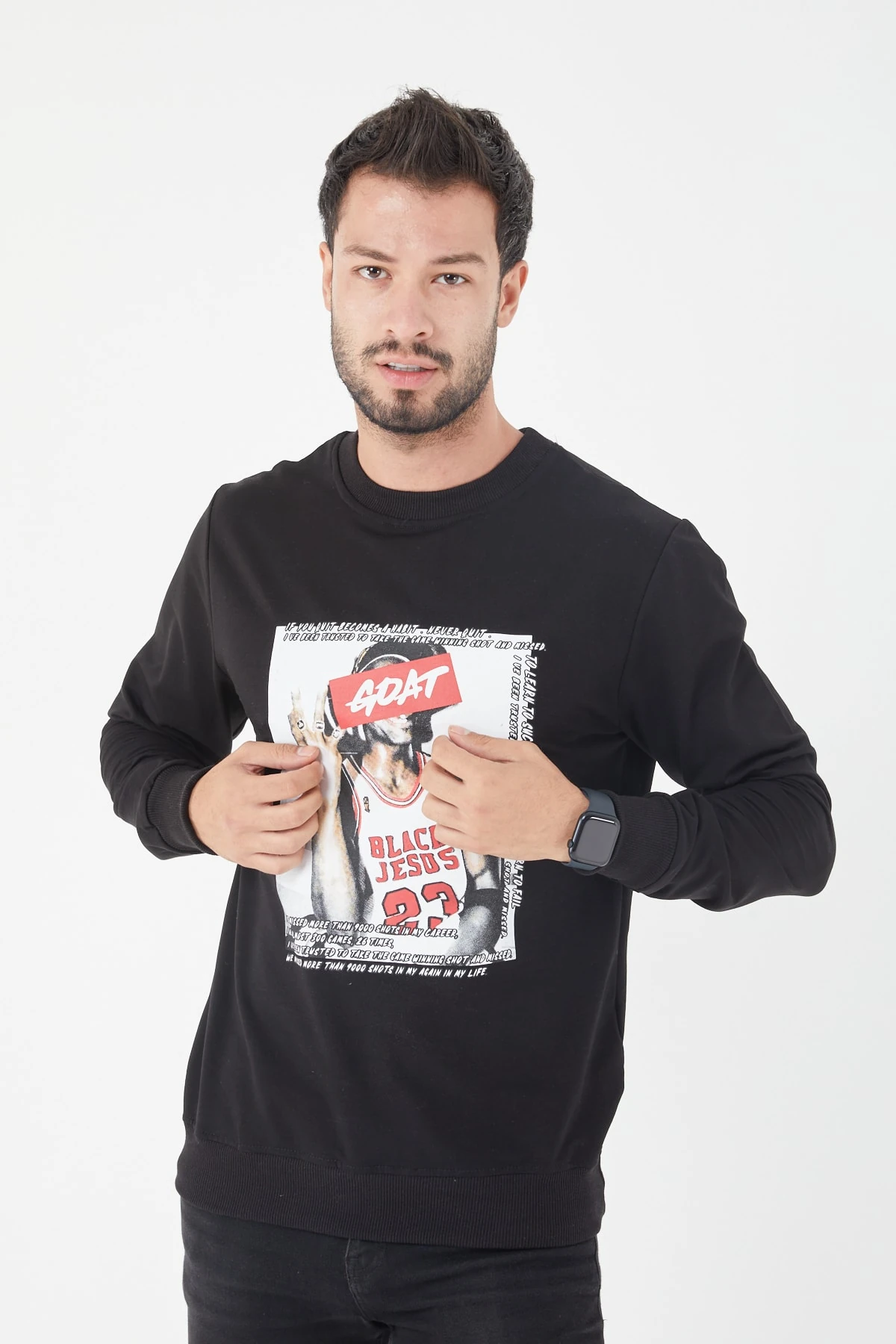 Erkek Baskılı Sweatshirt
