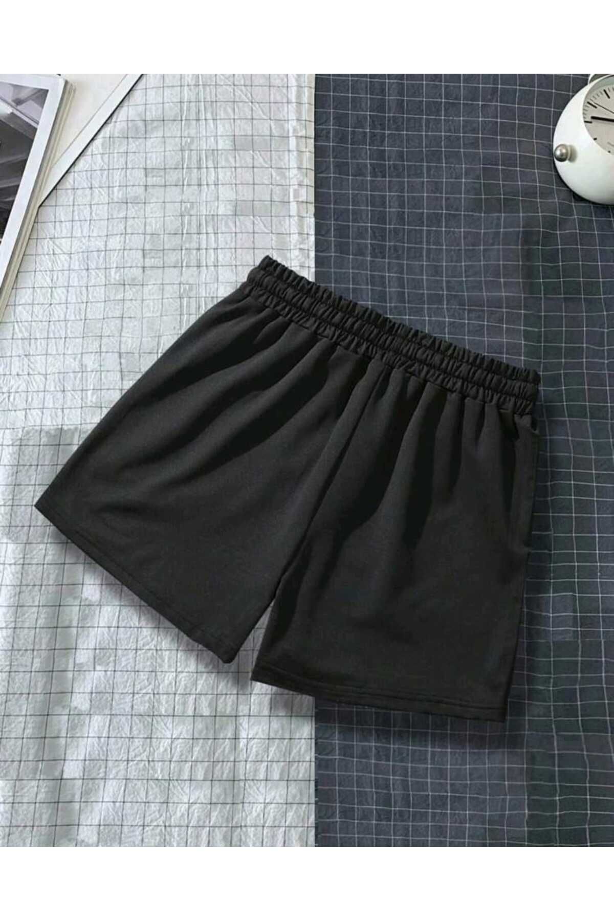 Erkek Minimal Palmiye Baskılı Sokak Stili Şort T-shirt Takım