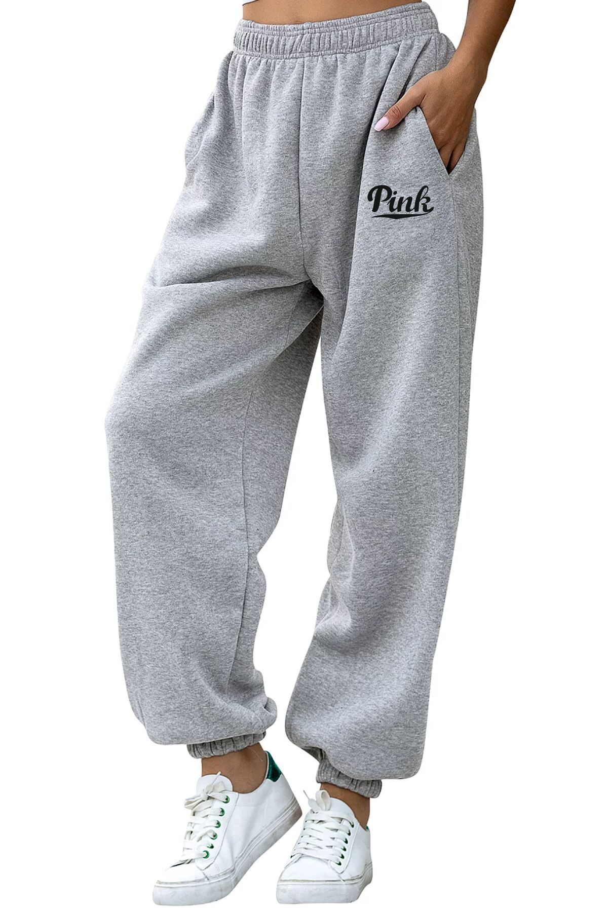 pink unisex Basic Eşofman Altı