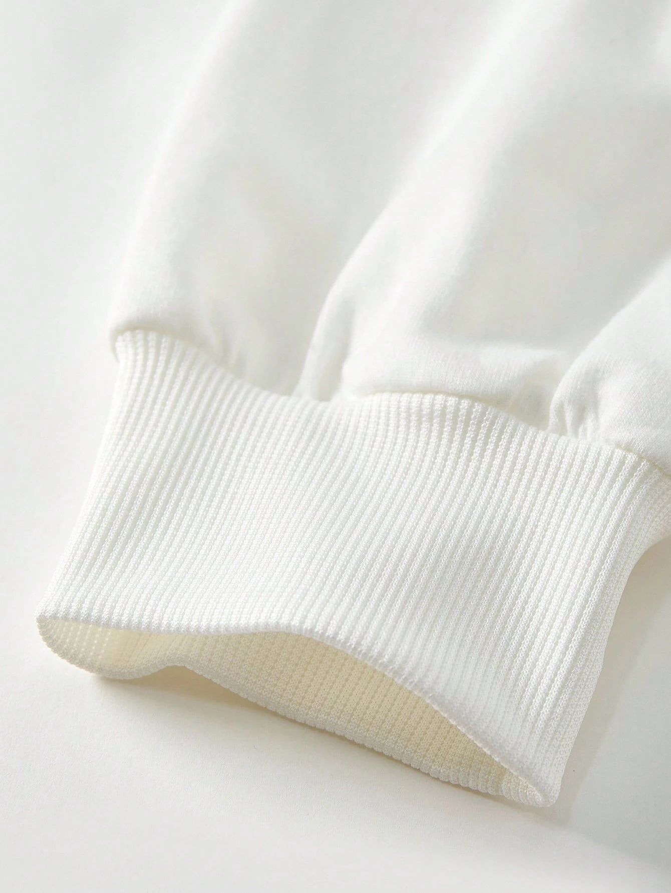 LEOPAR KURDELE SWEATSHIRT - beyaz