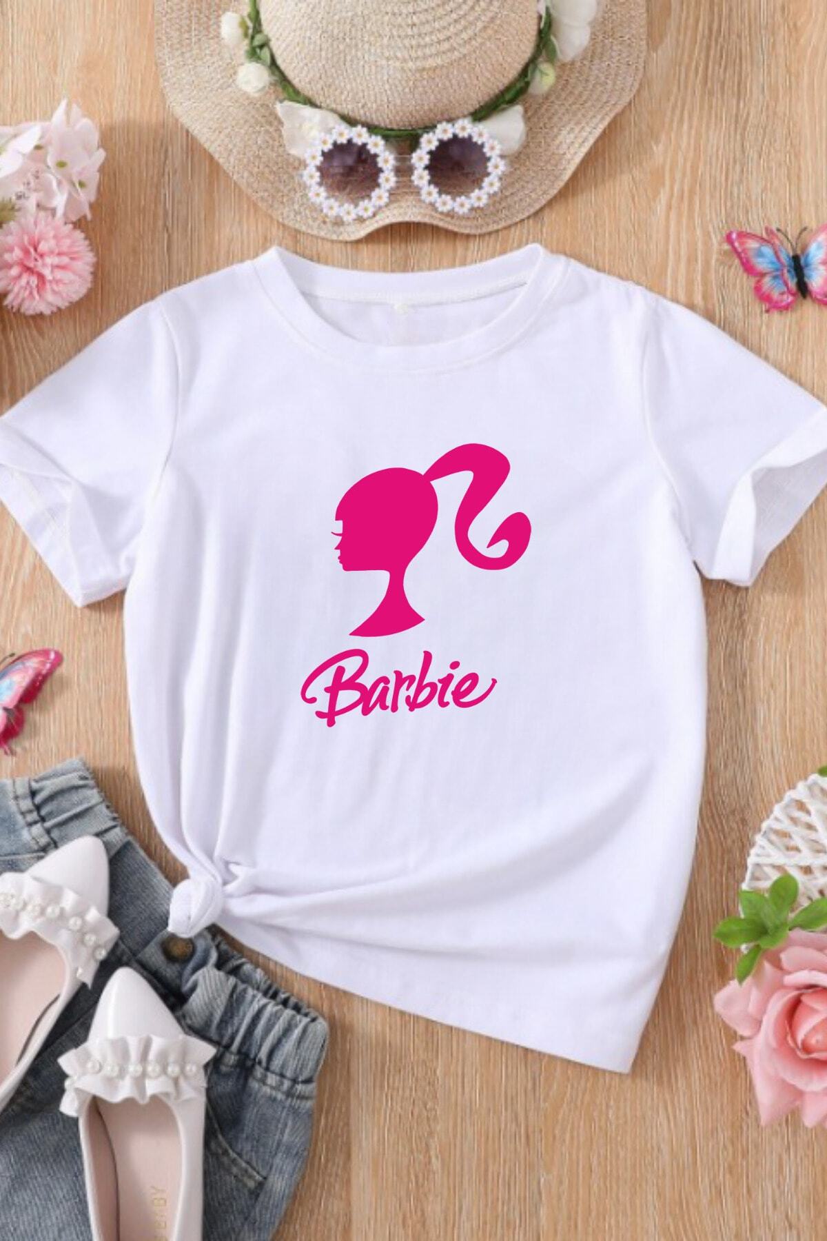 Kız Çocuk Tişört Barbie Kız Baskılı Kız T-shirt
