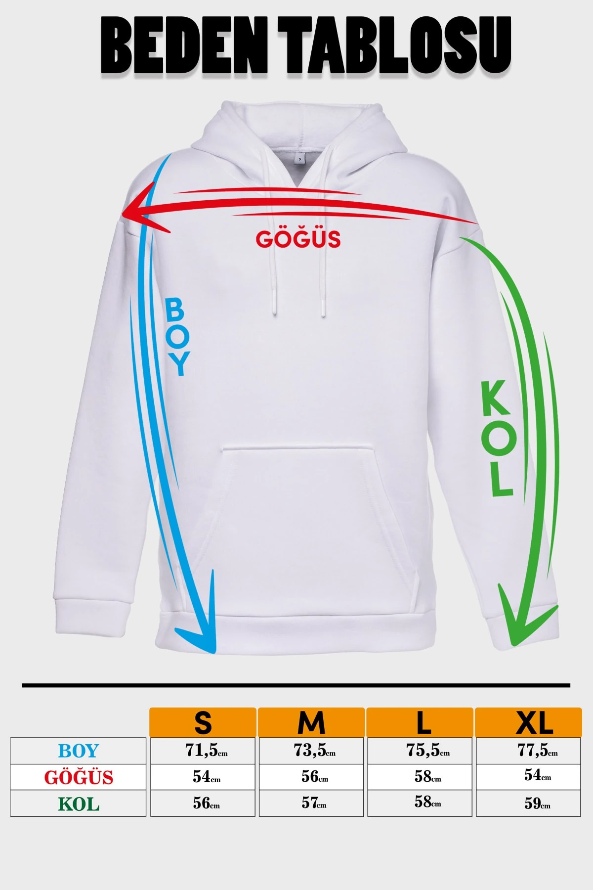 Parot Minimal Baskılı Kapüşonlu Üç Iplik Sweatshırt Oversıze Hoodıe