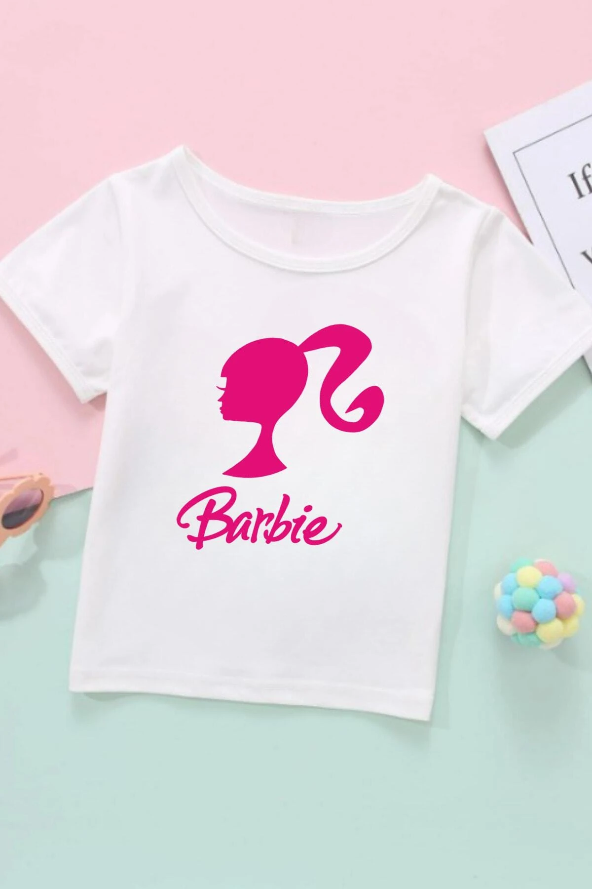 Kız Çocuk Tişört Barbie Kız Baskılı Kız T-shirt