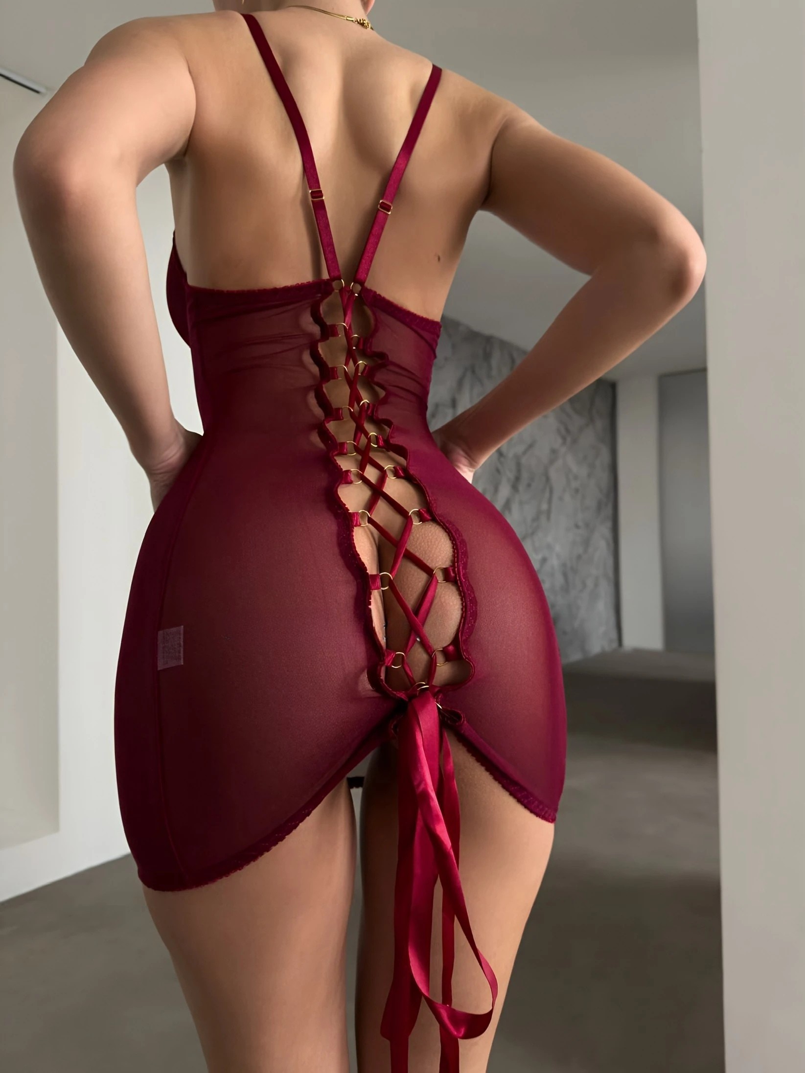 Lush Babydoll - Bordo