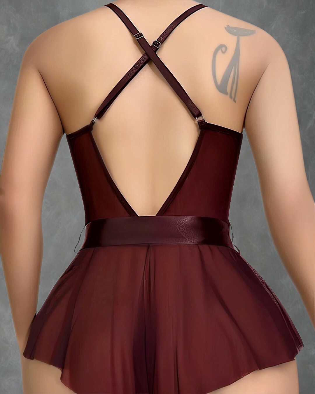 Nocturne Babydoll - Bordo