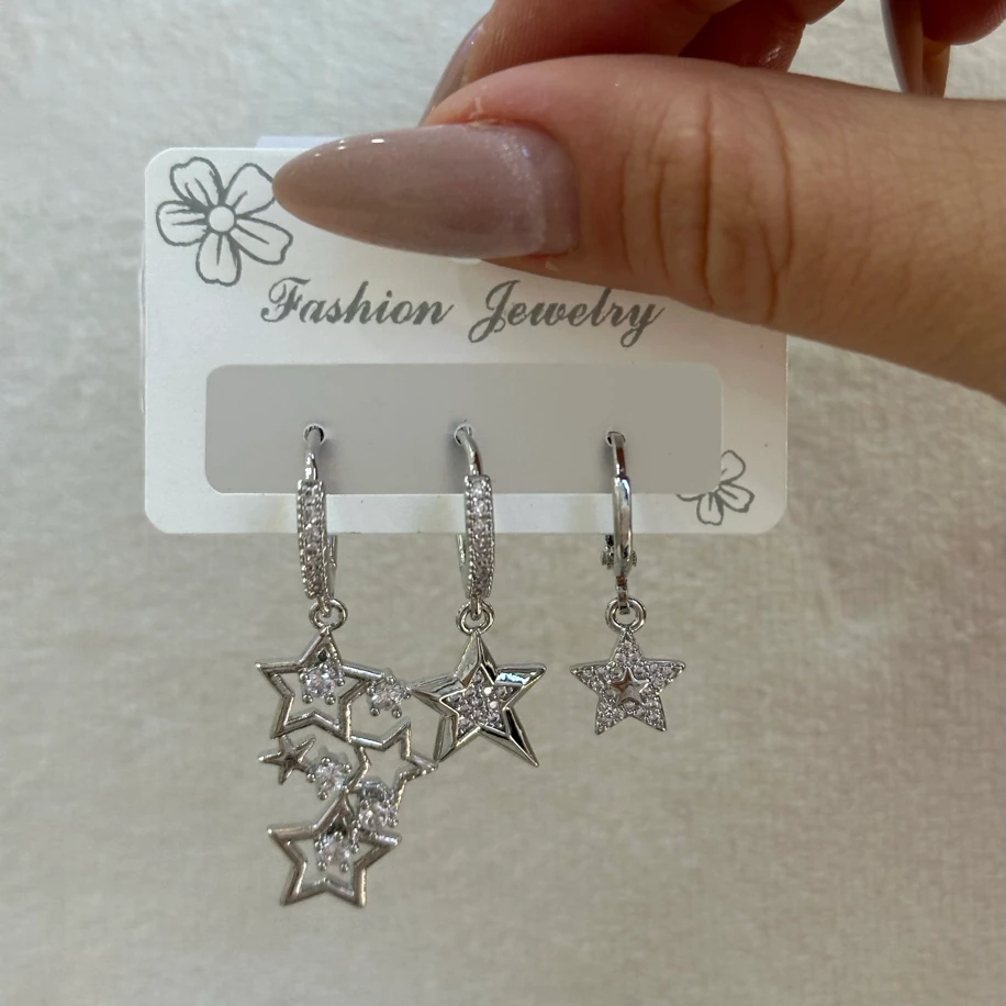 Stars Üçlü Küpe Seti