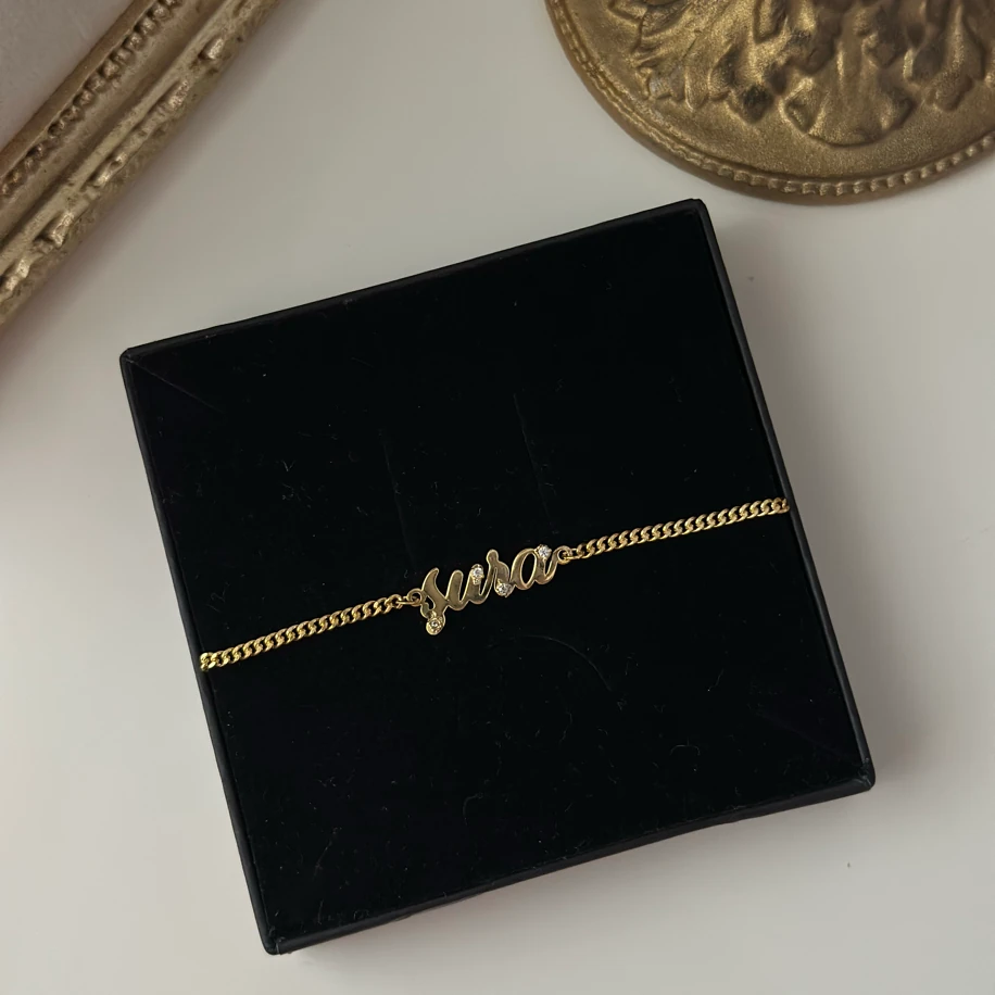 925 Gümüş | Mini Taşlı Gurmet İsim Bileklik