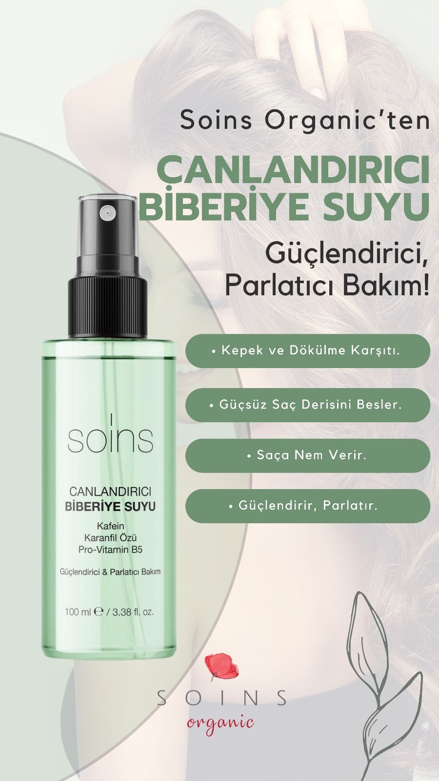 Canlandırıcı Biberiye Suyu 100Ml