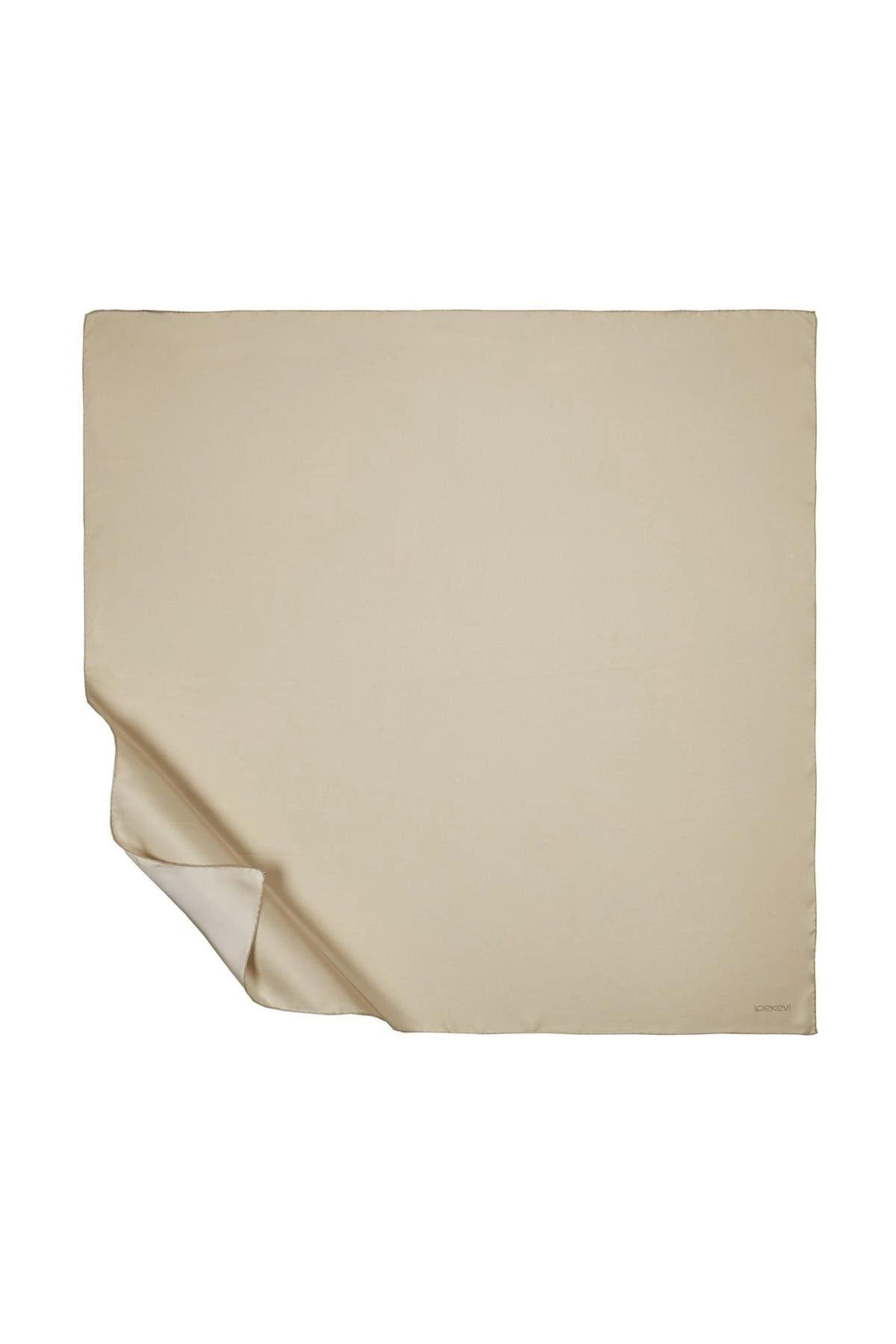 Düz Twill Ipek Eşarp - osmanlı beji image