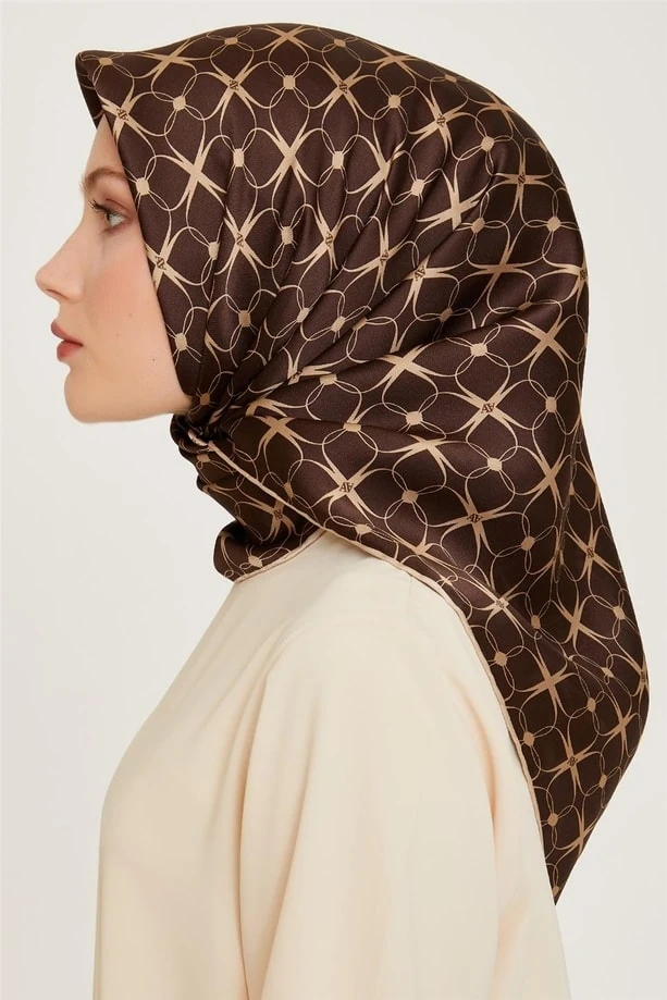 %100 Twill Ipek Eşarp 9207