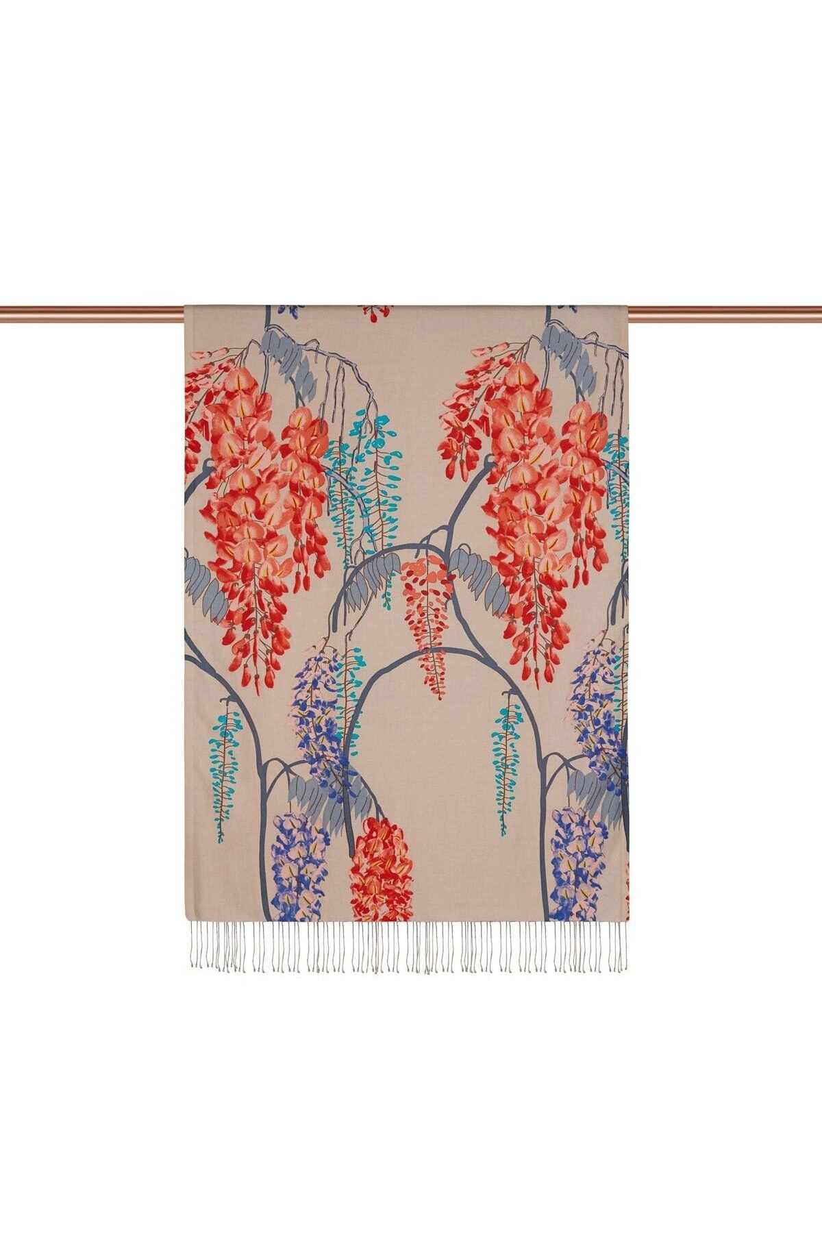 Akasya Desenli Ipek Şal 08003