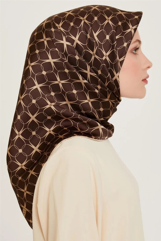 %100 Twill Ipek Eşarp 9207