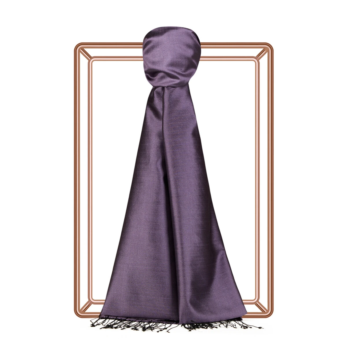 Tek Dokuma DÜZ İPEKEVİ ŞAL - Violet image