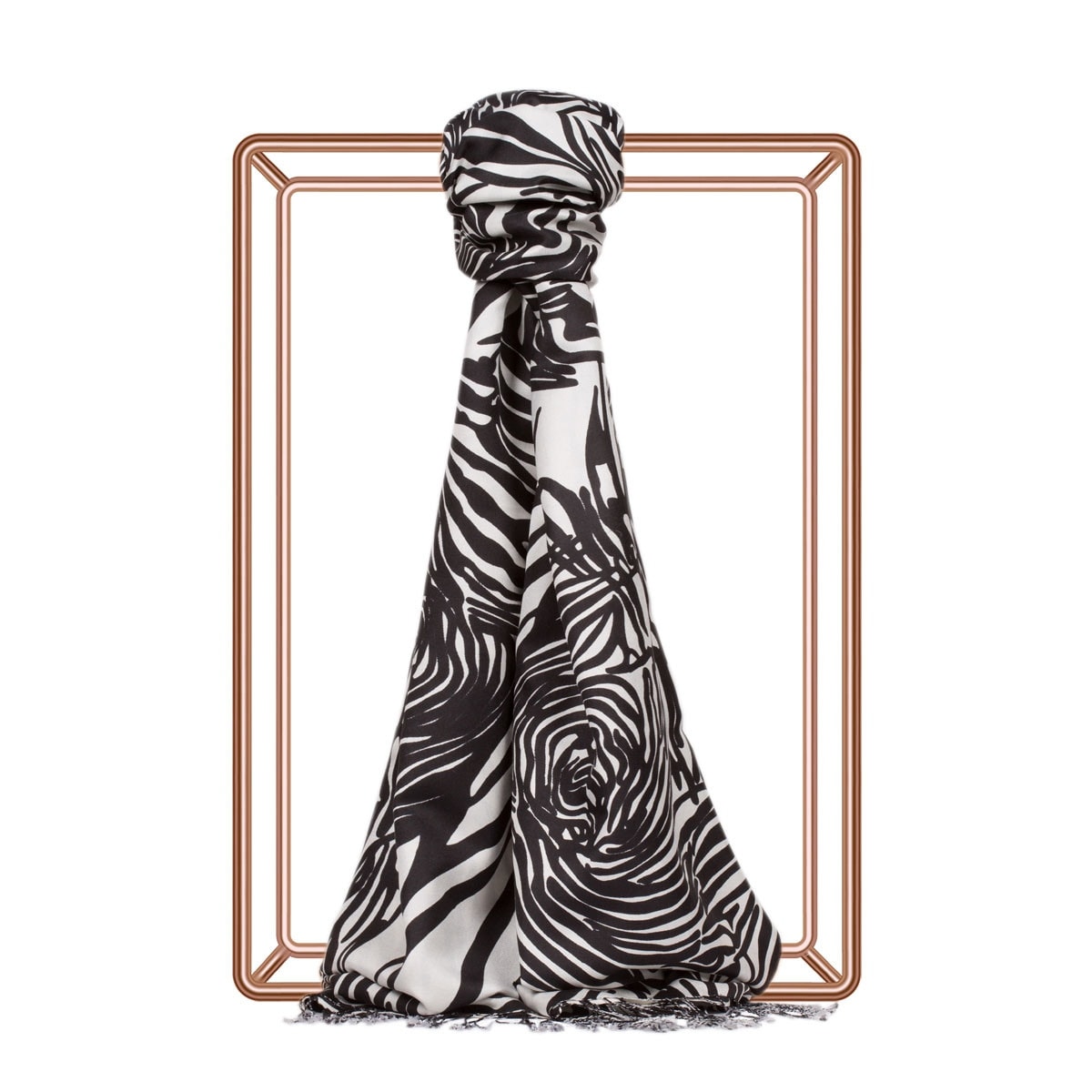 Zebra Desenli İpek Şal image