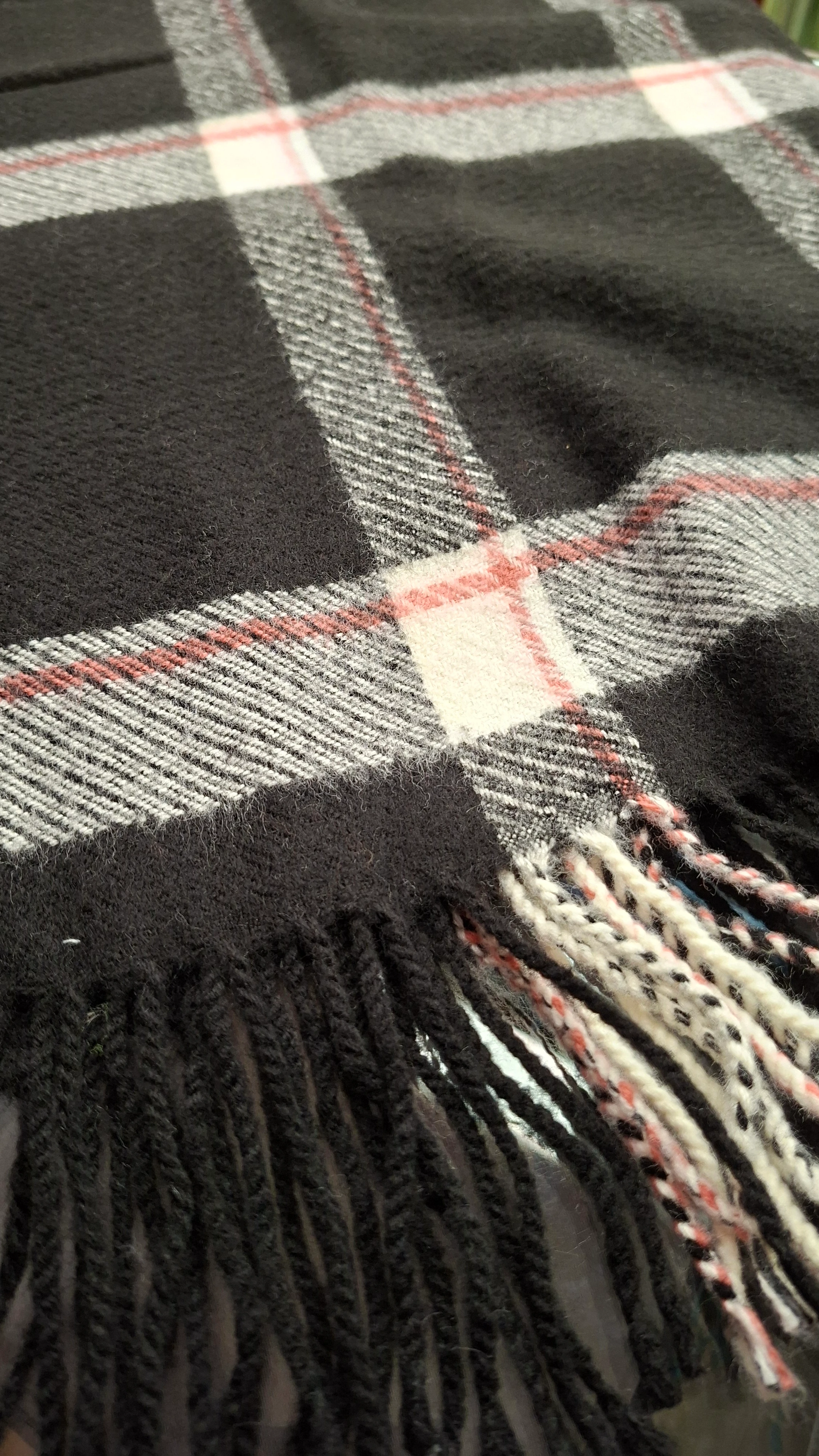 Polar omuz şalı ekose desen