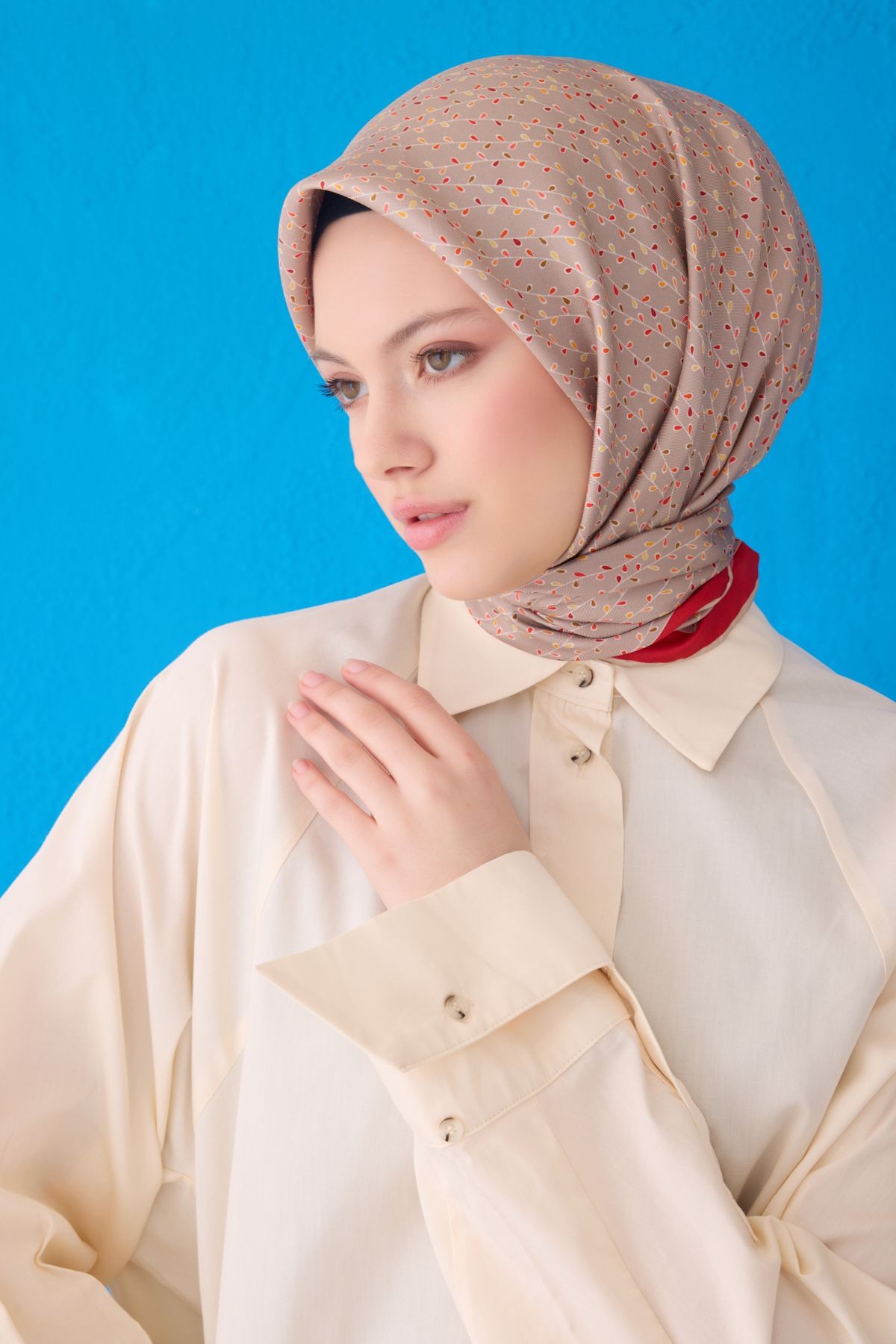 BELLİ SAF İPEK EŞARP 4128D (TWİLL)-35