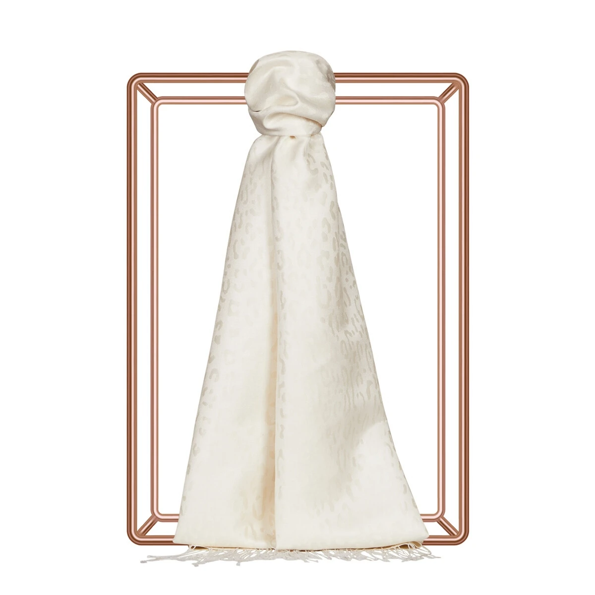 Leopar Jakar Desenli İpek Şal image