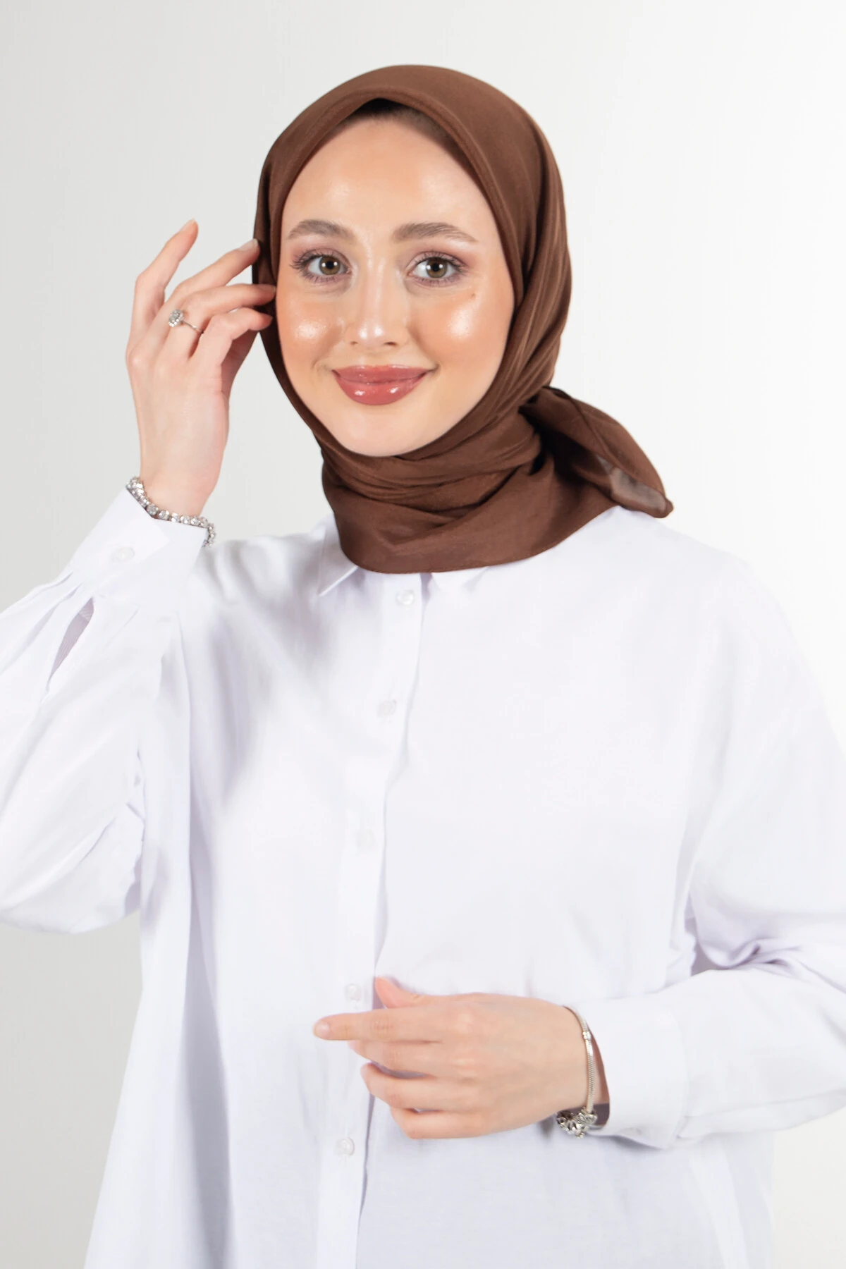 BRİSA VUAL EŞARP - çikolata image