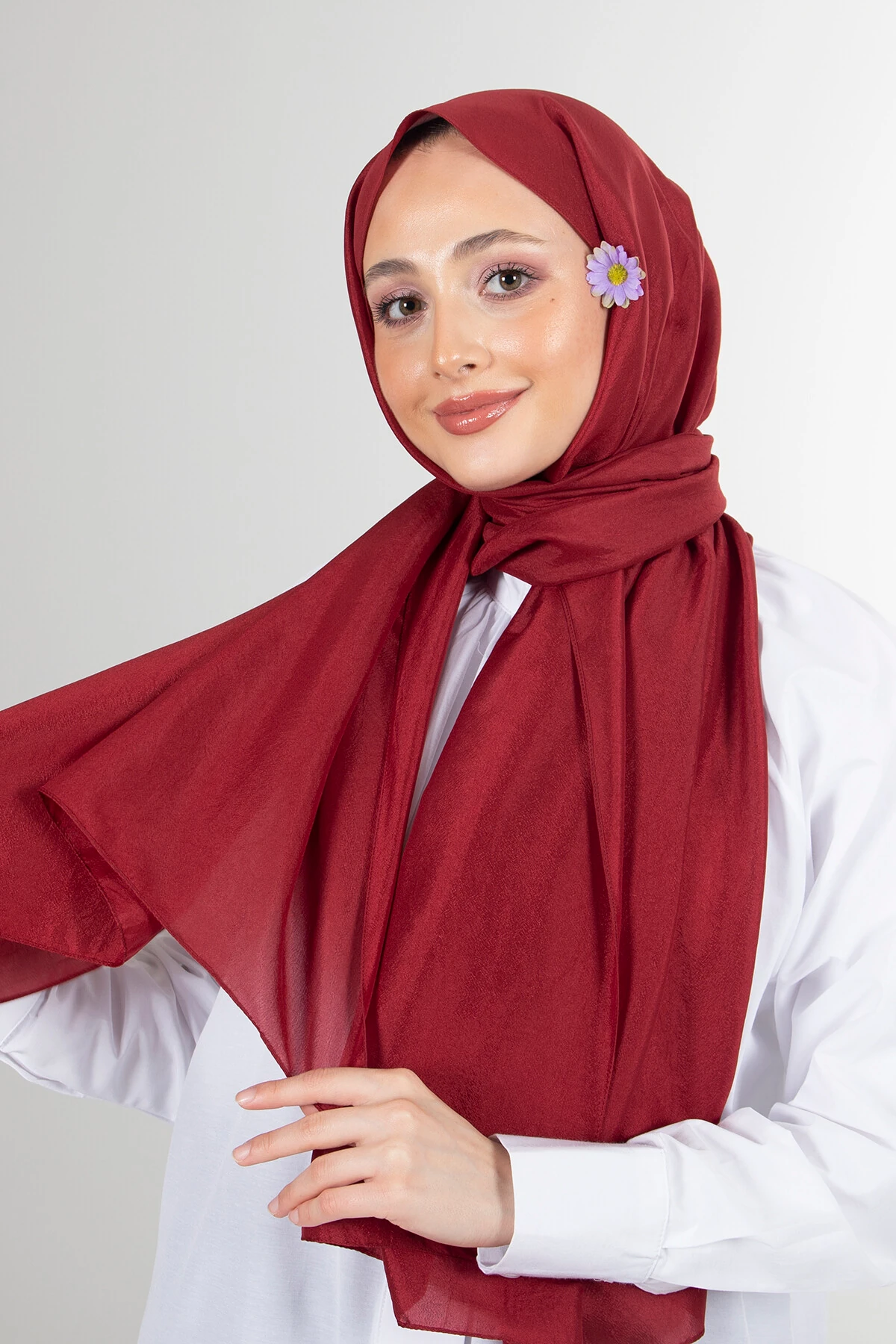 BRİSA VUAL ŞAL - bordo image