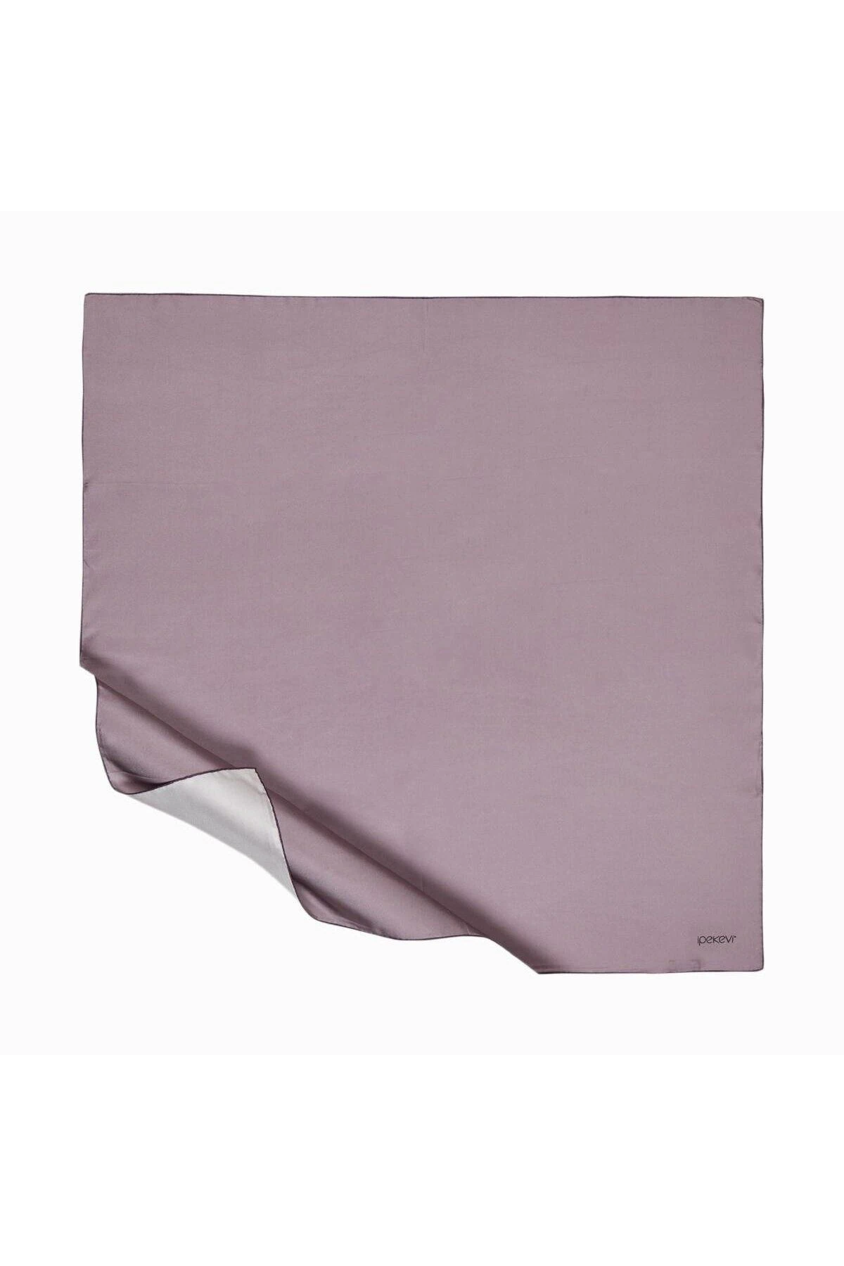 Düz Twill Ipek Eşarp - İNCİR MORU image