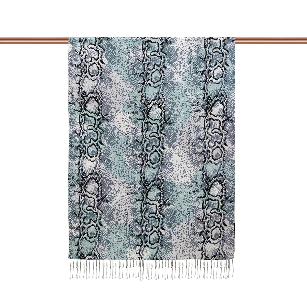 Piton Desenli İpek Şal