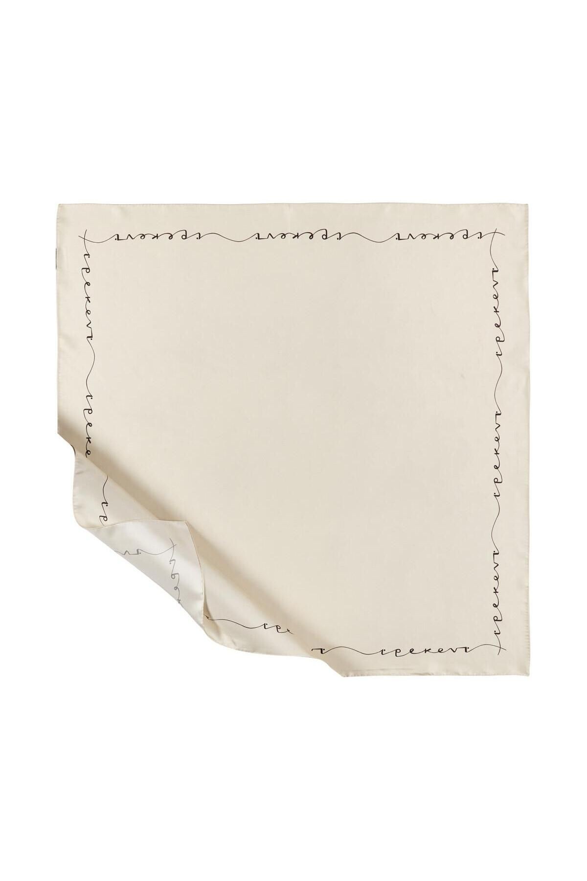 İpekevi Twill İpek Eşarp - Signature - Bej