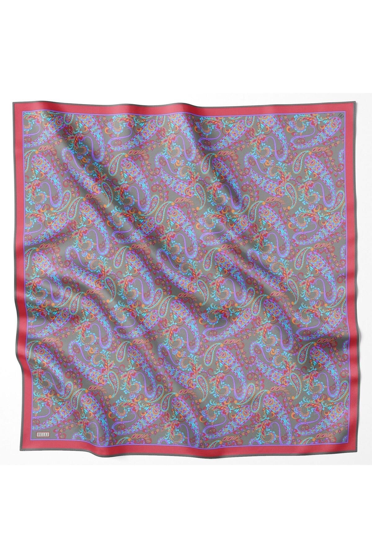 Tivil Ipek Eşarp 4101-60 Pembe Karışık Desen