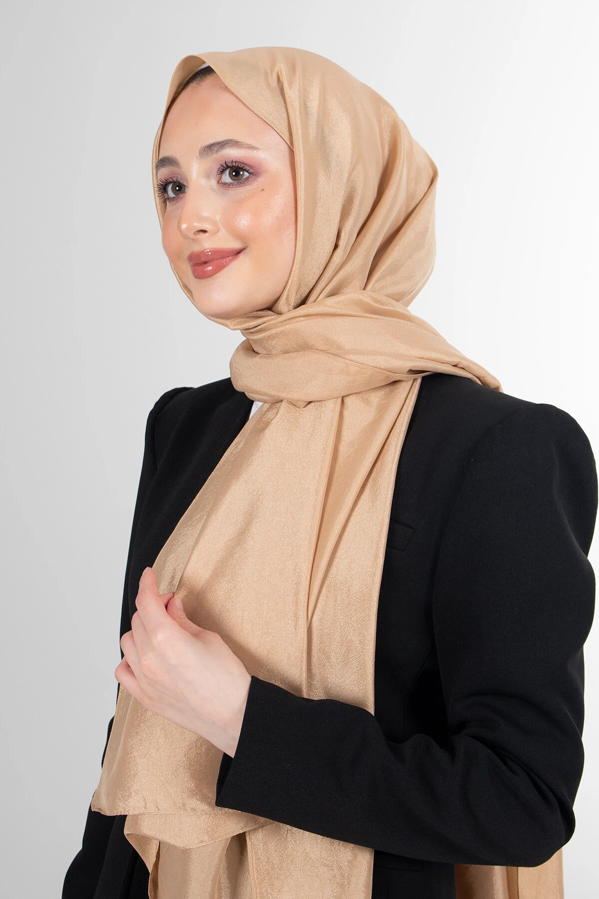 BRİSA VUAL ŞAL - koyu bej image