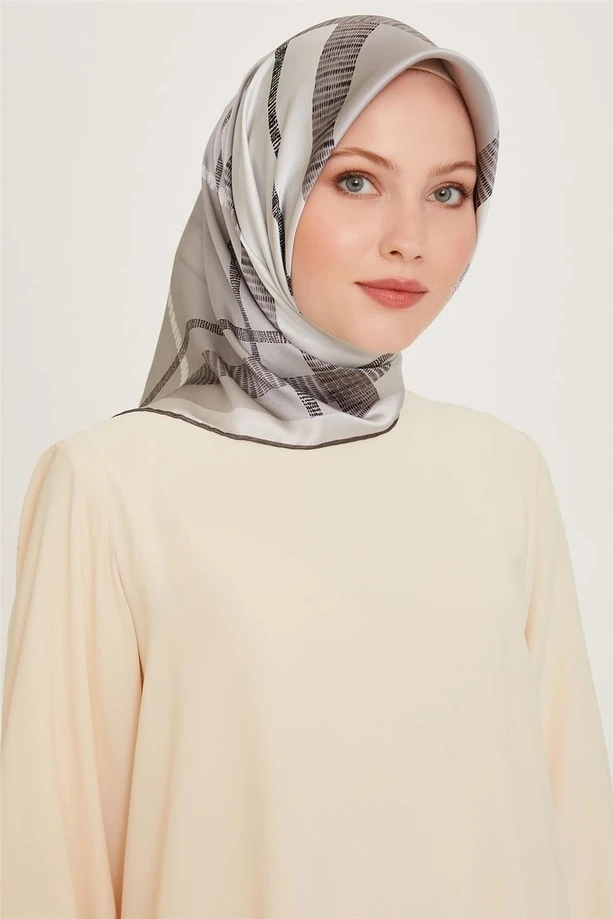 Twill Saf Ipek Eşarp 9206 - 5 image