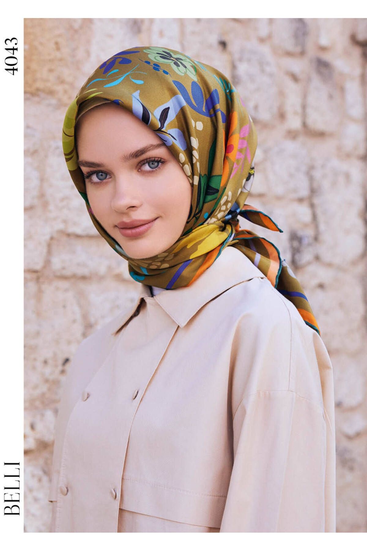 BELLİ Luxury Twill İpek Eşarp | 4043